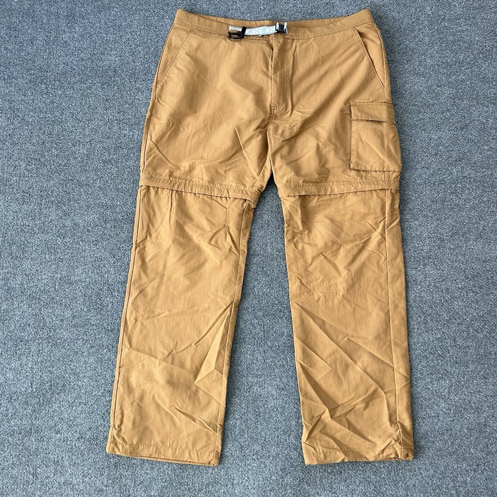 Stoic Pants Mens Extra Large Brown‎ Utility Zip Off Convertible Cargo 40 X 32